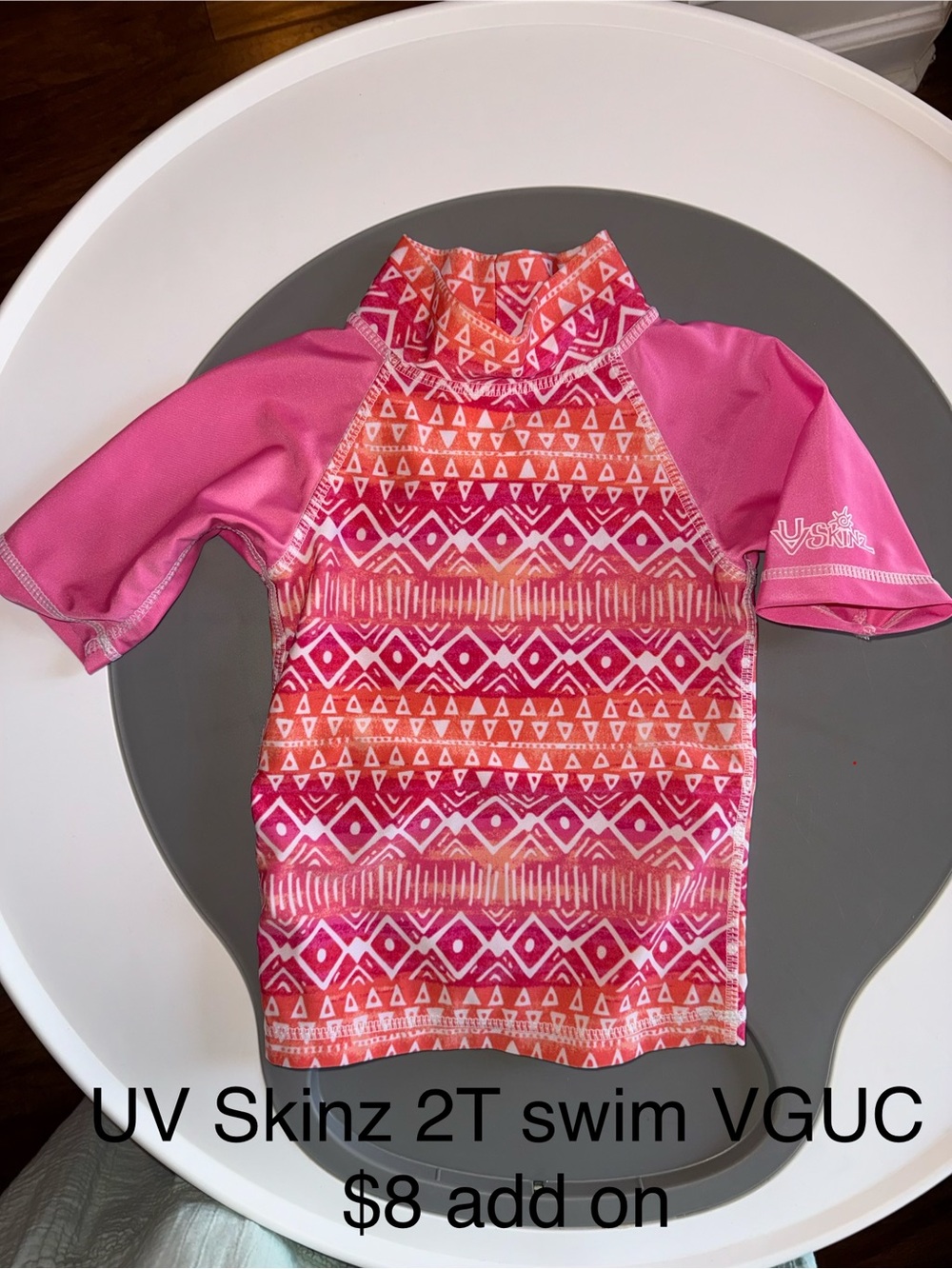 UV Skinz Pink & Orange Geo Kids Rashguard